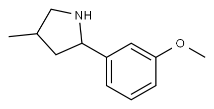 Pyrrolidine, 2-(3-methoxyphenyl)-4-methyl- (9CI) 구조식 이미지