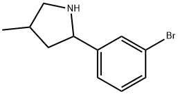 Pyrrolidine, 2-(3-bromophenyl)-4-methyl- (9CI) Structure