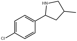 Pyrrolidine, 2-(4-chlorophenyl)-4-methyl- (9CI) 구조식 이미지