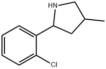 Pyrrolidine, 2-(2-chlorophenyl)-4-methyl- (9CI) Structure