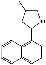Pyrrolidine, 4-methyl-2-(1-naphthalenyl)- (9CI) Structure