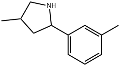 Pyrrolidine, 4-methyl-2-(3-methylphenyl)- (9CI) Structure