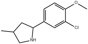 Pyrrolidine, 2-(3-chloro-4-methoxyphenyl)-4-methyl- (9CI) 구조식 이미지
