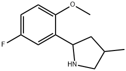 Pyrrolidine, 2-(5-fluoro-2-methoxyphenyl)-4-methyl- (9CI) 구조식 이미지