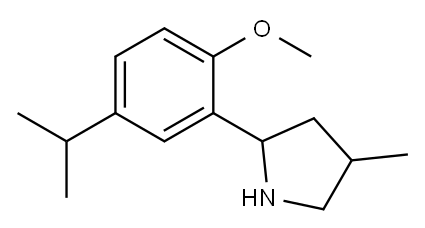 Pyrrolidine, 2-[2-methoxy-5-(1-methylethyl)phenyl]-4-methyl- (9CI) 구조식 이미지