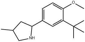 Pyrrolidine, 2-[3-(1,1-dimethylethyl)-4-methoxyphenyl]-4-methyl- (9CI) 구조식 이미지