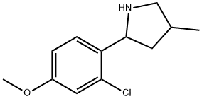 Pyrrolidine, 2-(2-chloro-4-methoxyphenyl)-4-methyl- (9CI) 구조식 이미지