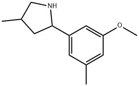 Pyrrolidine, 2-(3-methoxy-5-methylphenyl)-4-methyl- (9CI) 구조식 이미지