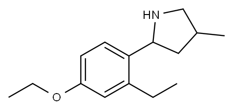 Pyrrolidine, 2-(4-ethoxy-2-ethylphenyl)-4-methyl- (9CI) 구조식 이미지