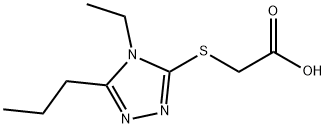 아세트산,[(4-에틸-5-프로필-4H-1,2,4-트리아졸-3-일)티오]-(9CI) 구조식 이미지