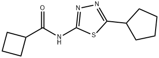 Cyclobutanecarboxamide, N-(5-cyclopentyl-1,3,4-thiadiazol-2-yl)- (9CI) 구조식 이미지