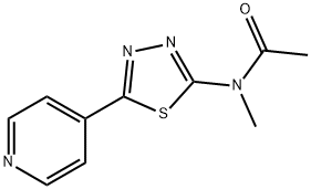 Acetamide, N-methyl-N-[5-(4-pyridinyl)-1,3,4-thiadiazol-2-yl]- (9CI) 구조식 이미지