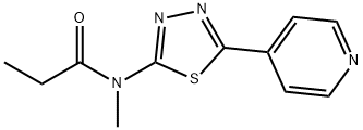 Propanamide, N-methyl-N-[5-(4-pyridinyl)-1,3,4-thiadiazol-2-yl]- (9CI) Structure