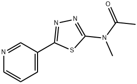 Acetamide, N-methyl-N-[5-(3-pyridinyl)-1,3,4-thiadiazol-2-yl]- (9CI) 구조식 이미지