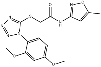 Acetamide, 2-[[1-(2,4-dimethoxyphenyl)-1H-tetrazol-5-yl]thio]-N-(5-methyl-3-isoxazolyl)- (9CI) 구조식 이미지