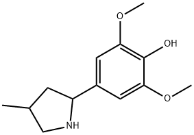 Phenol, 2,6-dimethoxy-4-(4-methyl-2-pyrrolidinyl)- (9CI) Structure