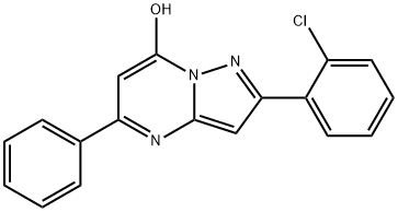 Pyrazolo[1,5-a]pyrimidin-7-ol, 2-(2-chlorophenyl)-5-phenyl- (9CI) Structure