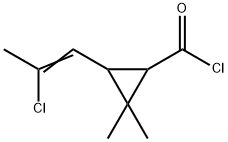 Cyclopropanecarbonyl chloride, 3-(2-chloro-1-propenyl)-2,2-dimethyl- (9CI) Structure