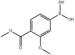 3-METHOXY-4-METHOXYCARBONYLPHENYLBORONIC ACID 구조식 이미지