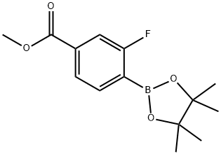 2-Fluoro-4-(methoxycarbonyl)phenylboronic acid,pinacol ester Structure
