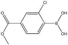 Methyl 4-borono-3-chlorobenzoate 구조식 이미지