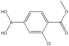 (3-CHLORO-4-METHOXYCARBONYL)BENZENEBORONIC ACID 구조식 이미지