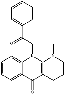 2,3,4,10-Tetrahydro-1-methyl-10-phenacylbenzo[b][1,8]naphthyridin-5-one Structure