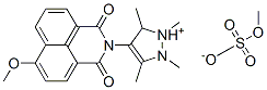 4-(6-methoxy-1,3-dioxo-1H-benz[de]isoquinolin-2(3H)-yl)-1,2,3,5-tetramethyl-1H-pyrazolium methyl sulphate 구조식 이미지