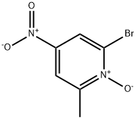 2-브로모-6-메틸-4-니트로피리딘-1-옥사이드 구조식 이미지