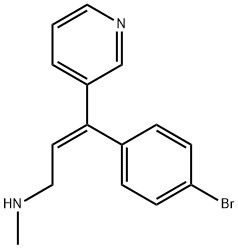 (E)-3-(4-Bromophenyl)-3-(3-pyridyl)-N-methyl-2-propen-1-amine 구조식 이미지