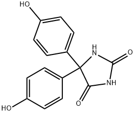 5,5-bis(4-hydroxyphenyl)hydantoin 구조식 이미지