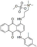 [3-[[4-[(2,4-dimethylphenyl)amino]-9,10-dihydro-9,10-dioxo-1-anthryl]amino]propyl]trimethylammonium methyl sulphate  구조식 이미지