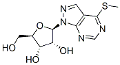 1 beta-ribofuranosyl-4-(methylmercapto)pyrazolo(3,4-d)pyrimidine 구조식 이미지