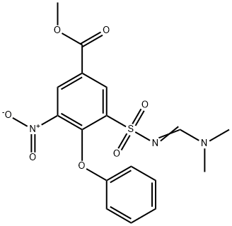 메틸3-[[[(디메틸아미노)메틸렌]아미노]술포닐]-5-니트로-4-페녹시벤조에이트 구조식 이미지