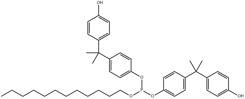 dodecyl bis[4-[1-(4-hydroxyphenyl)-1-methylethyl]phenyl] phosphite Structure