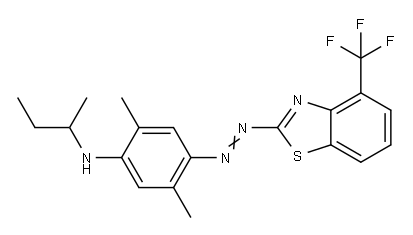 N-isopentyl-4-[[4-(trifluoromethyl)benzothiazol-2-yl]azo]-2,5-xylidine 구조식 이미지