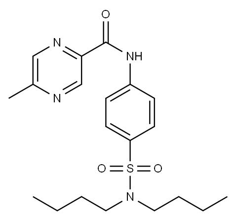 Pyrazinecarboxamide, N-[4-[(dibutylamino)sulfonyl]phenyl]-5-methyl- (9CI) 구조식 이미지