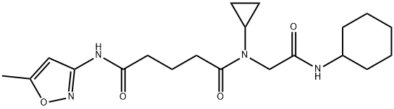 Pentanediamide, N-[2-(cyclohexylamino)-2-oxoethyl]-N-cyclopropyl-N-(5-methyl-3-isoxazolyl)- (9CI) 구조식 이미지
