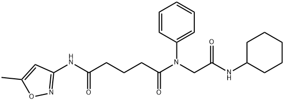 Pentanediamide, N-[2-(cyclohexylamino)-2-oxoethyl]-N-(5-methyl-3-isoxazolyl)-N-phenyl- (9CI) 구조식 이미지