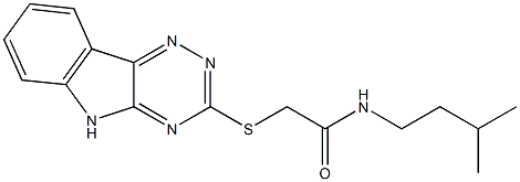 Acetamide, N-(3-methylbutyl)-2-(2H-1,2,4-triazino[5,6-b]indol-3-ylthio)- (9CI) Structure