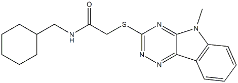 Acetamide, N-(cyclohexylmethyl)-2-[(5-methyl-5H-1,2,4-triazino[5,6-b]indol-3-yl)thio]- (9CI) 구조식 이미지