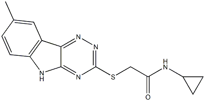Acetamide, N-cyclopropyl-2-[(8-methyl-2H-1,2,4-triazino[5,6-b]indol-3-yl)thio]- (9CI) Structure
