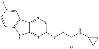 Acetamide, N-cyclopropyl-2-[(8-methyl-2H-1,2,4-triazino[5,6-b]indol-3-yl)thio]- (9CI) 구조식 이미지