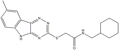 Acetamide, N-(cyclohexylmethyl)-2-[(8-methyl-2H-1,2,4-triazino[5,6-b]indol-3-yl)thio]- (9CI) 구조식 이미지