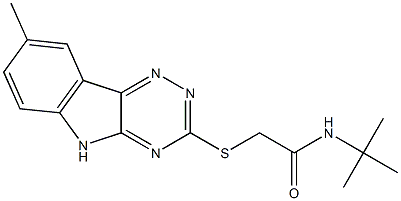 Acetamide, N-(1,1-dimethylethyl)-2-[(8-methyl-2H-1,2,4-triazino[5,6-b]indol-3-yl)thio]- (9CI) Structure