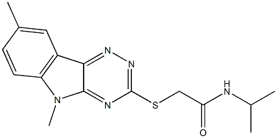 Acetamide, 2-[(5,8-dimethyl-5H-1,2,4-triazino[5,6-b]indol-3-yl)thio]-N-(1-methylethyl)- (9CI) Structure