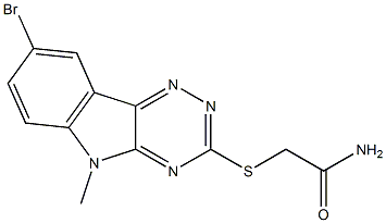 Acetamide, 2-[(8-bromo-5-methyl-5H-1,2,4-triazino[5,6-b]indol-3-yl)thio]- (9CI) 구조식 이미지
