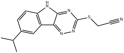 Acetonitrile, [[8-(1-methylethyl)-2H-1,2,4-triazino[5,6-b]indol-3-yl]thio]- (9CI) 구조식 이미지