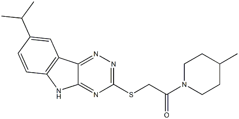 Piperidine, 4-methyl-1-[[[8-(1-methylethyl)-2H-1,2,4-triazino[5,6-b]indol-3-yl]thio]acetyl]- (9CI) 구조식 이미지