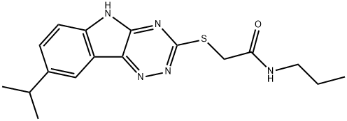Acetamide, 2-[[8-(1-methylethyl)-2H-1,2,4-triazino[5,6-b]indol-3-yl]thio]-N-propyl- (9CI) 구조식 이미지